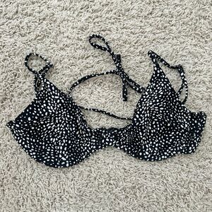 JMP the label  Black and White Polka Dot Bikini Top